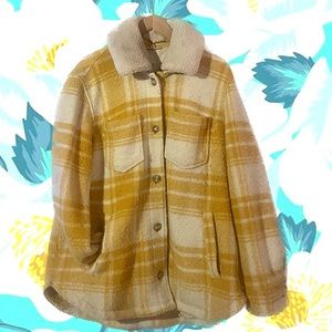 Gap yellow plaid flannel shacket
